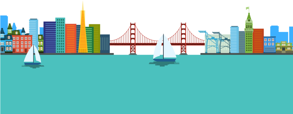 Skyline Vector - Sail (1000x413), Png Download