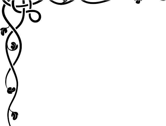 Decorative Border Clipart Vine - Black And White Border Design (640x480), Png Download