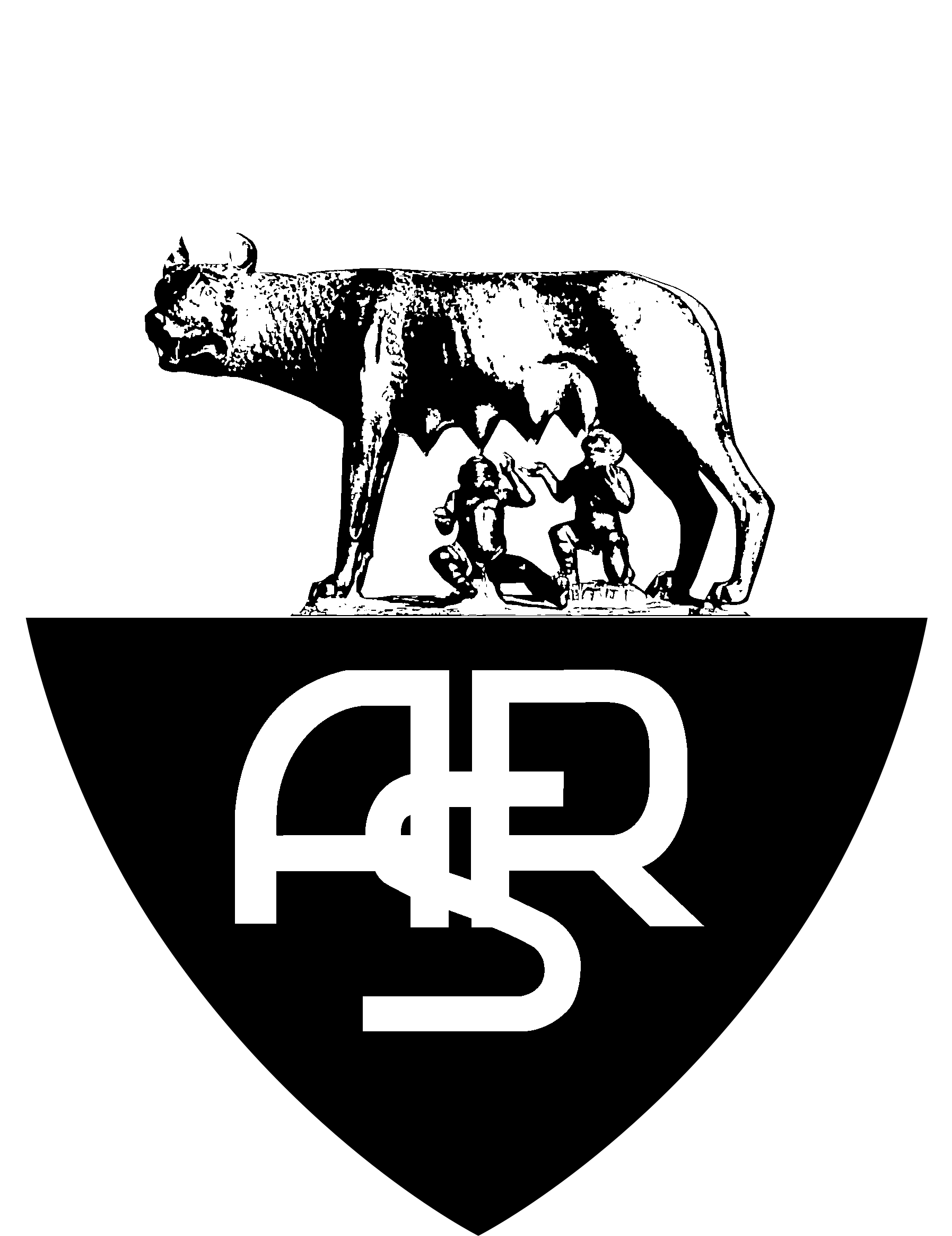 Roma Logo Black And White - Logo Dream League Soccer 2017 Roma (2400x2400), Png Download