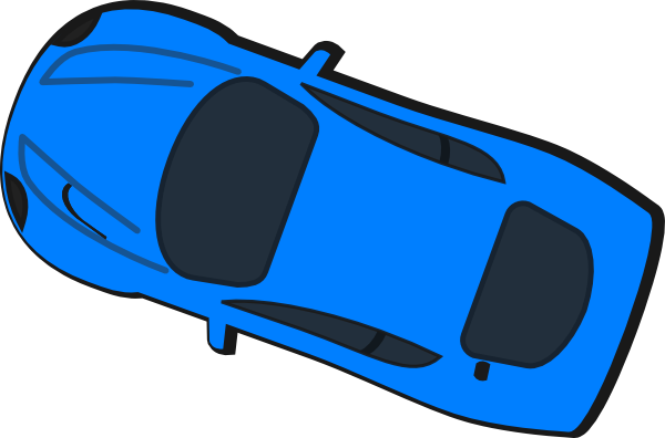 Car Overhead View 2d (600x396), Png Download