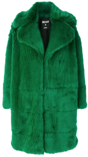 Warm Coat Png Picture - Msgm - Fur Coat - Damen - Synthetisches Kopolymer/polyamid/polyester (538x690), Png Download