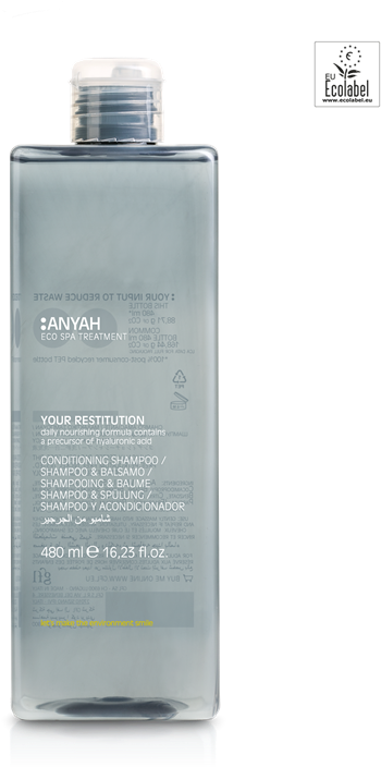 Conditioning Shampoo, 480 Ml, Ecolabel Certified, Anyah - Ecolabel (570x740), Png Download