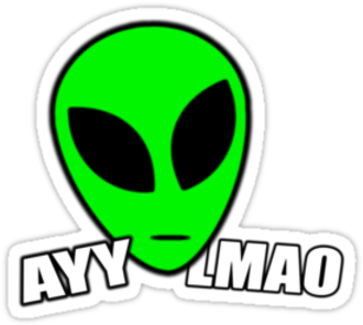 Stickers By - Ayy Lmao Png (375x360), Png Download