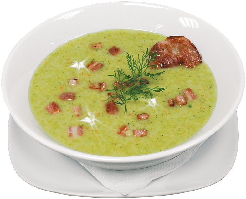 Soup, Meal, Dish, Broccoli, French, Warm, Vegetables - Transparent Background Soup Bowl Png (945x720), Png Download