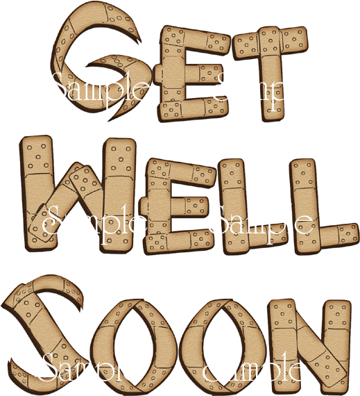 Get Well Soon - Get Well Soon Word (550x642), Png Download