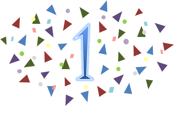 Happy 1 Year Anniversary, Because Of Madalene - 1 Year Anniversary Transparent (586x435), Png Download