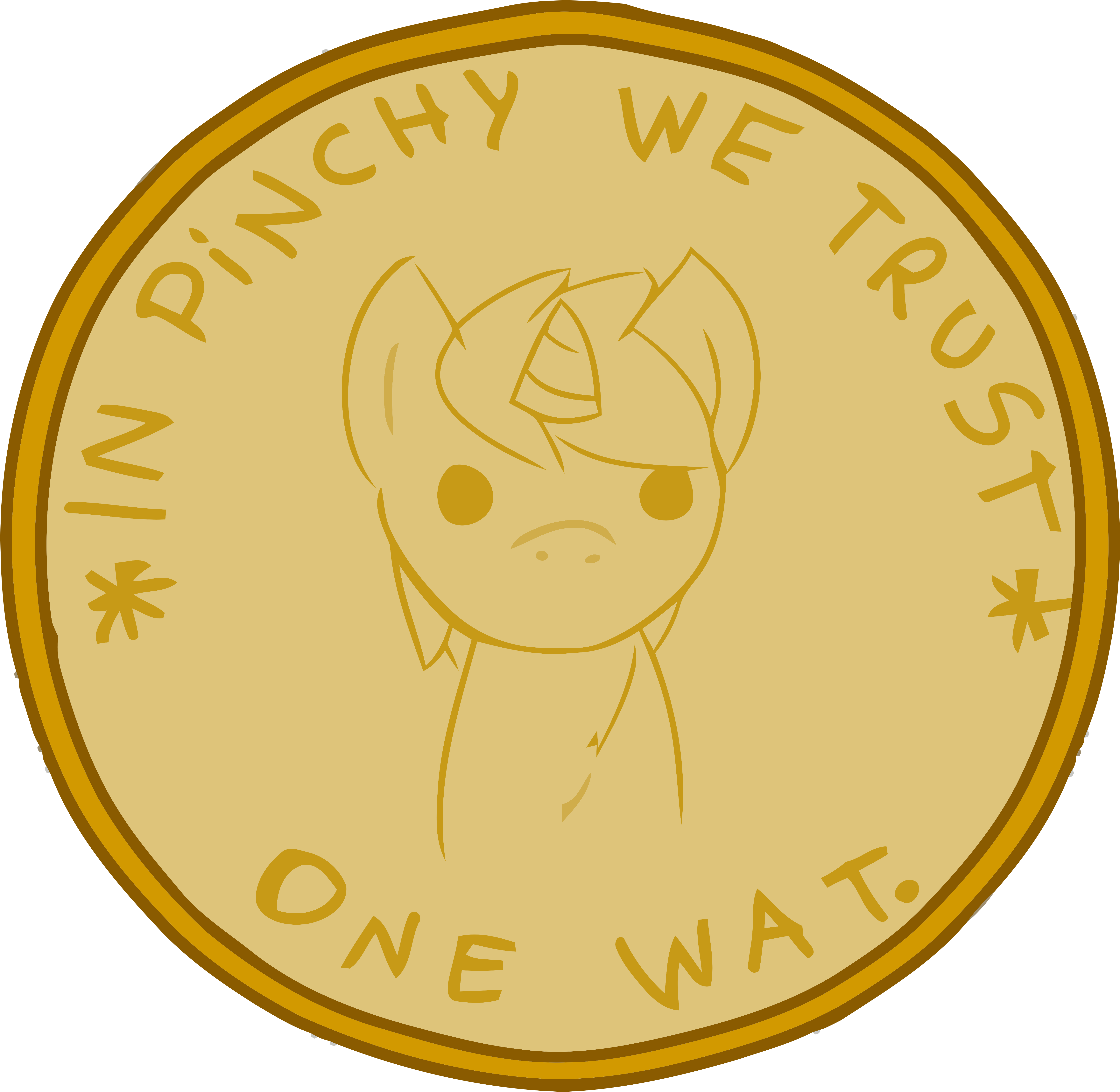 View Wat , - Pinchy We Trust One Wat (6020x5840), Png Download