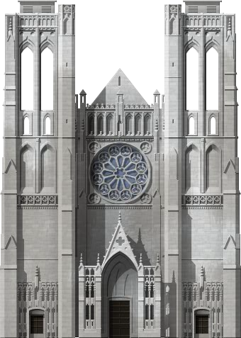 Grace Cathedral - Church (340x477), Png Download