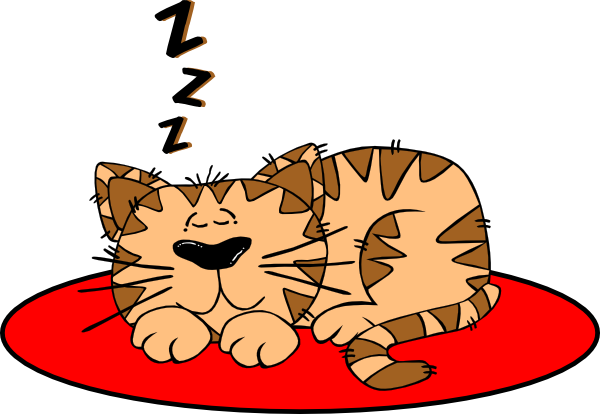 Nap Mat Clipart - Cat On A Mat Clipart (600x414), Png Download