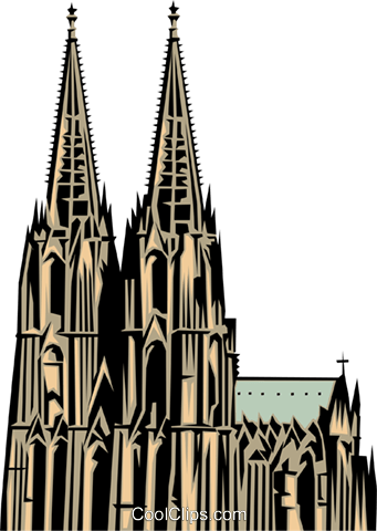 Cathedral Clipart Cologne Cathedral - Cologne Cathedral Clipart (341x480), Png Download