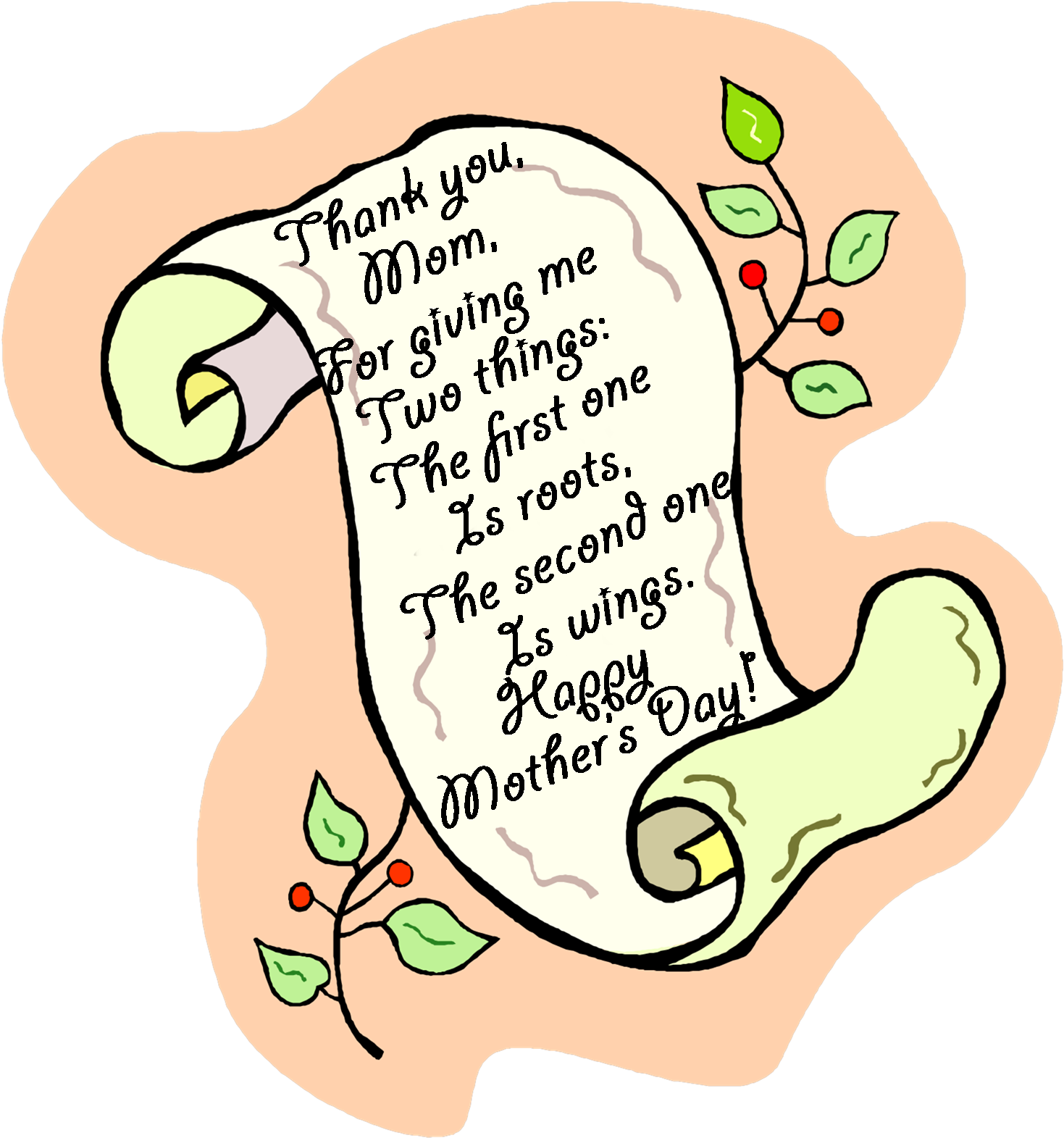 To - Mother's Day Good Poems (1488x1600), Png Download