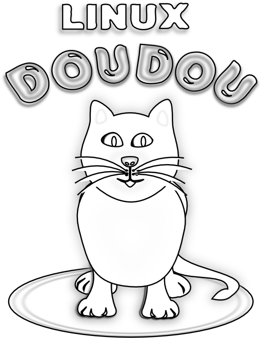 Net » Clip Art » Geek Dou Dou Linux Logo Contest Black - Cartoon (555x726), Png Download