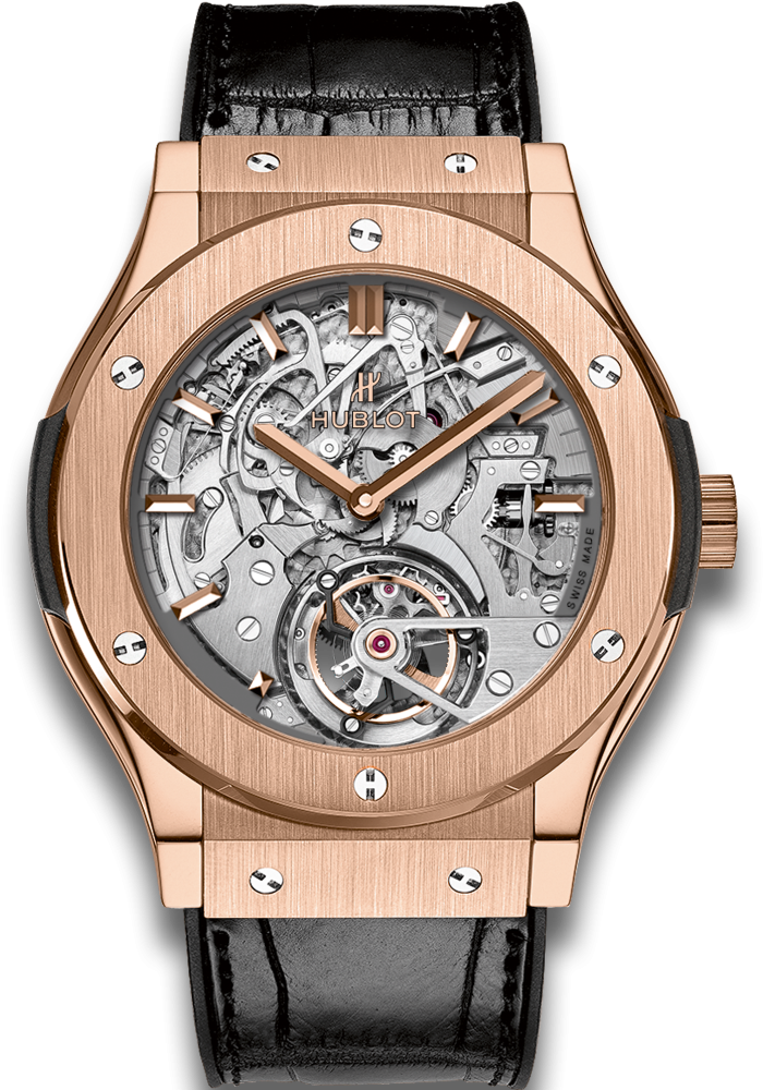 Classic Fusion Tourbillon Cathedral Minute Repeater - Hublot Classic Fusion Skeleton Tourbillon (1000x1000), Png Download