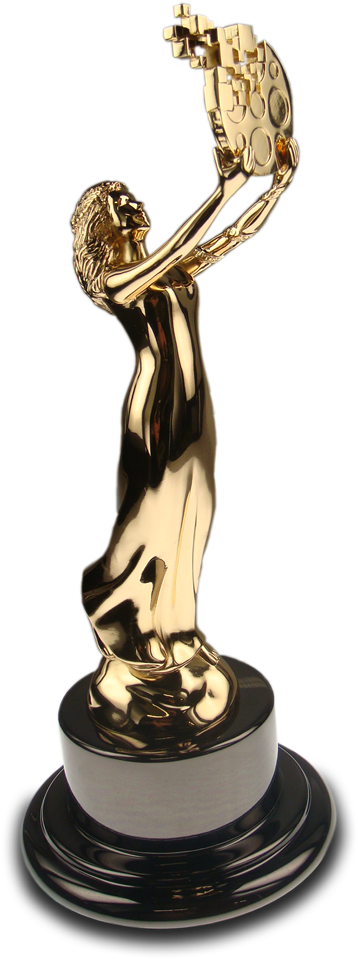 2014 Gold Statuette - Ava Digital Awards (610x1000), Png Download