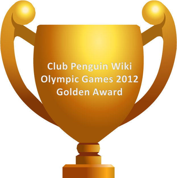 Club Penguin Wiki Olympic Games August 2012 Gold Award - Https (683x710), Png Download