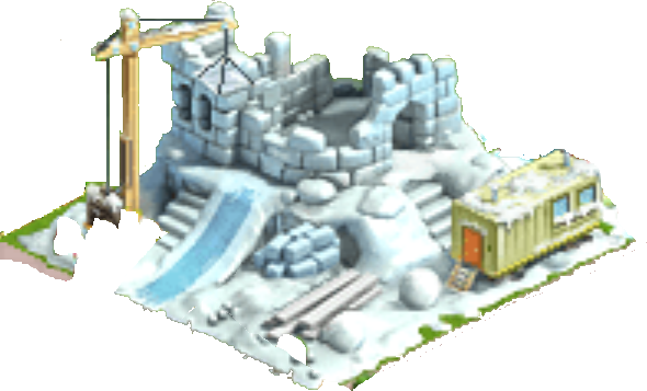 Ice Fortress Under Construction - Scale Model (590x357), Png Download