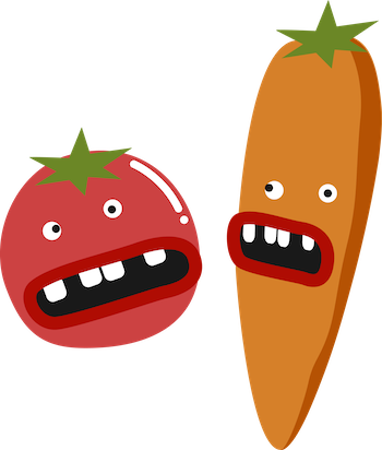 Ugly Fruit And Veg Transparent (350x412), Png Download