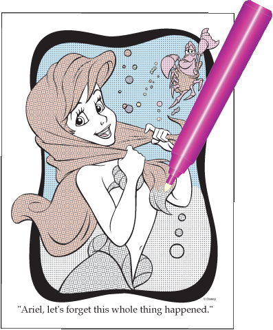 Little Mermaid "discover New Things" - Cartoon (397x480), Png Download