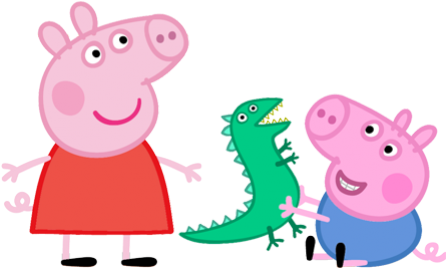 Peppa Pig Pics Peppa Pig Ouftivi Christmas Candy Coloring - Peppa Pig George Png (450x350), Png Download