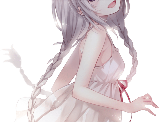 Download Dancing With Myself Anime Girl Anime Pinterest Anime - Anime Girl  White Hair Purple Eyes PNG Image with No Background 