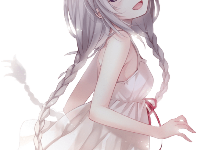 Dancing With Myself Anime Girl Anime Pinterest Anime - Anime Girl White Hair Purple Eyes (800x491), Png Download