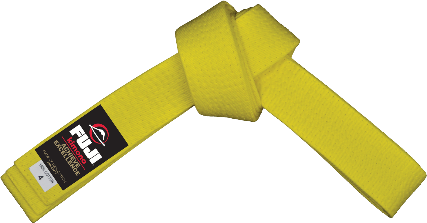 Fuji Sports Yellow Belt - Fuji Sports Belt, Yellow, 7 (1500x859), Png Download
