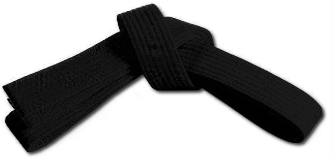 Black Belts Of Tokon Shotokan Karate - Black Karate Belt Png (700x321), Png Download