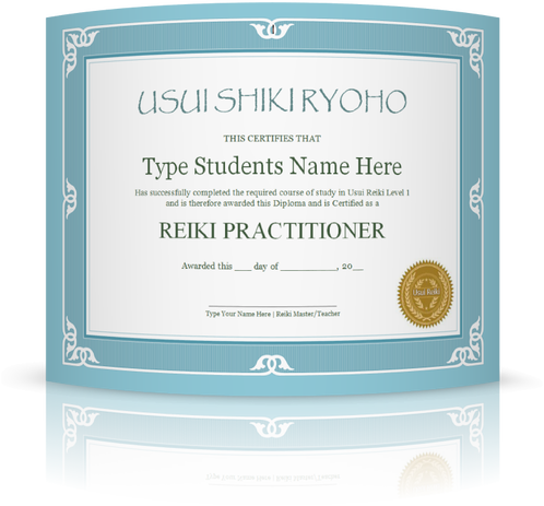 Give Your Students A Professionally Made Reiki 1 Certificate - Download (498x463), Png Download