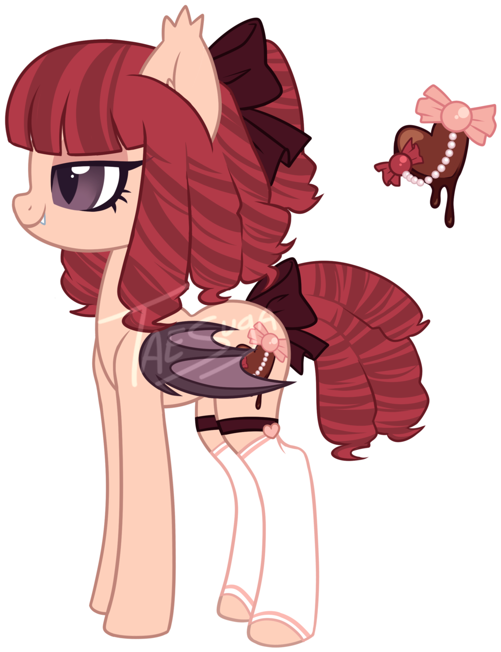 Taesuga, Bat Pony, Bat Pony Oc, Bedroom Eyes, Clothes, - Cartoon (1024x1306), Png Download
