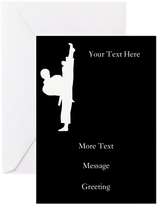 Black Belt Karate Greeting Cards On Cafepress - Martial Arts Black Shower Curtain (460x460), Png Download