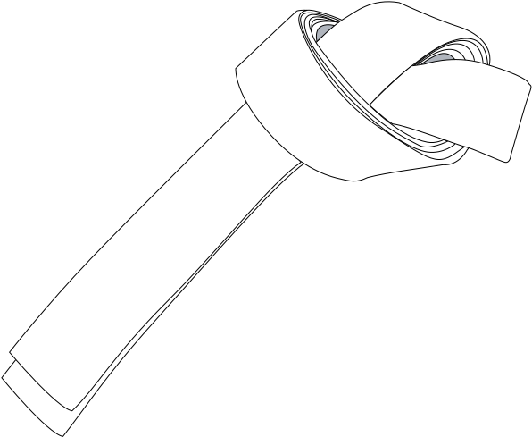 Martial Arts White Belt Alt - Drawing (608x502), Png Download