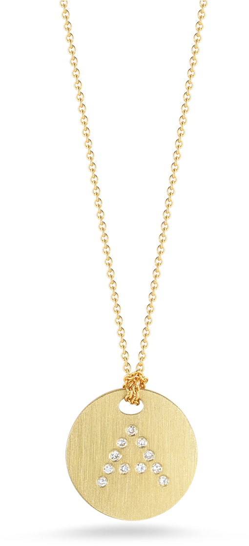 Roberto Coin Tiny Treasures 18k Yellow Gold Disc - Necklace (1600x1600), Png Download