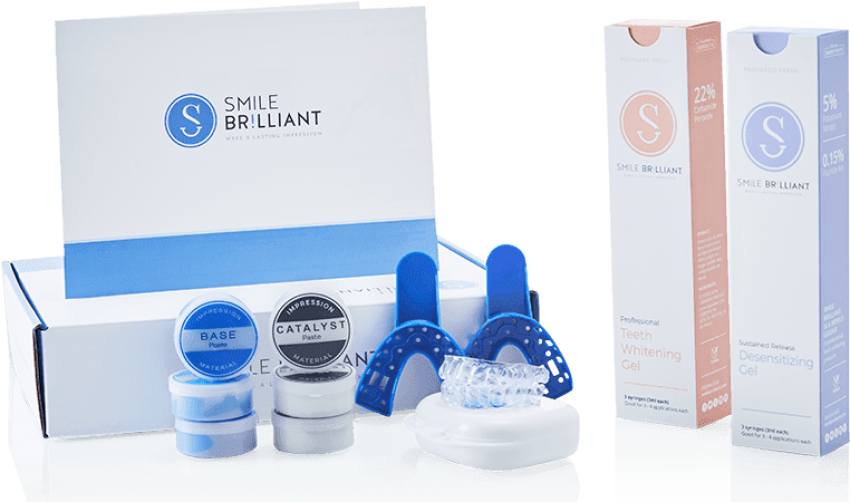 Teeth Whitening Trays Backed By Science - Smile Brilliant Teeth Whitening Kit (814x463), Png Download