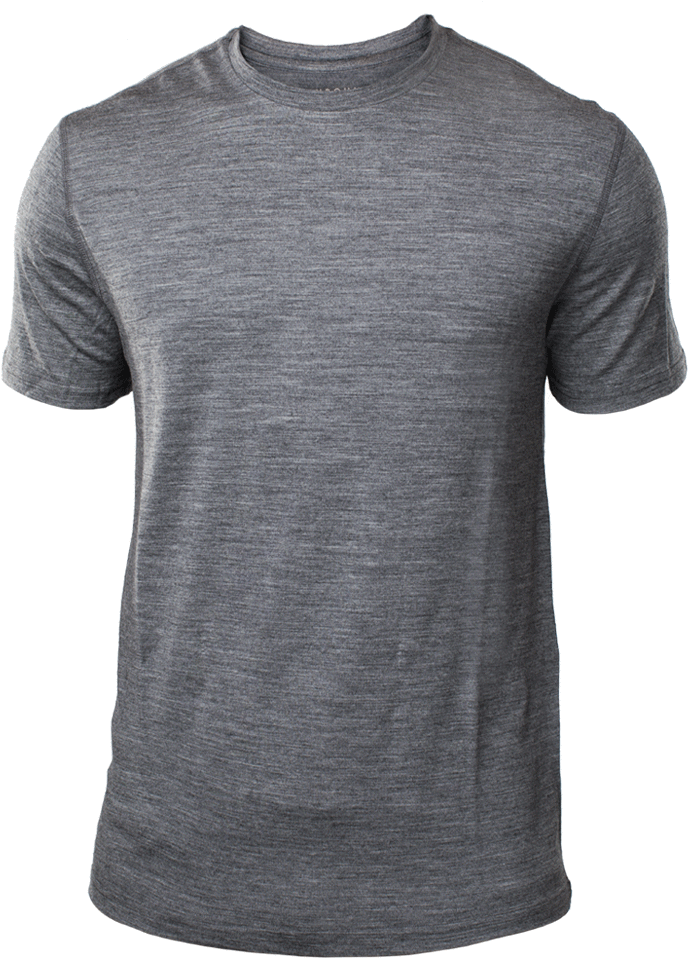 Dark Heather Grey Crew T-shirt - Dark Heather Grey T Shirt (1500x1000), Png Download