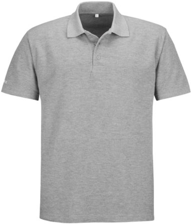 Plain Male Grey Melange Polo T-shirt, Size - Plain Grey Polo T Shirt (500x500), Png Download