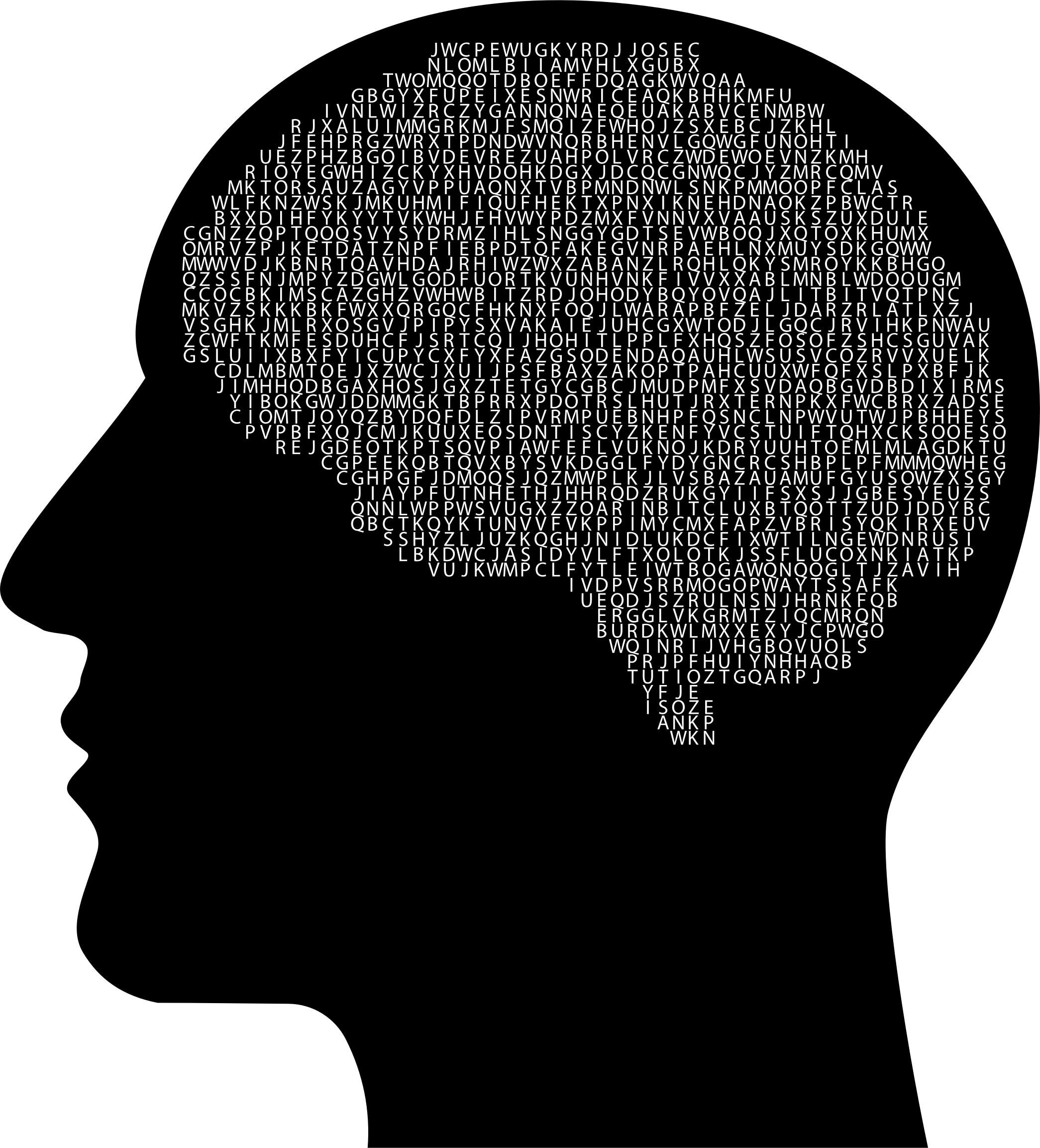 Big Image - Alphabet Brain (2090x2306), Png Download