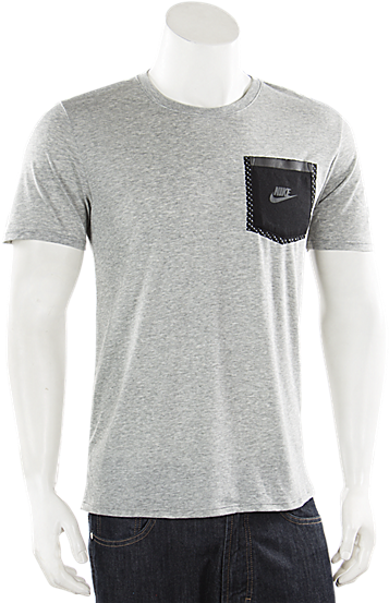 Nike Reflective Pocket T Shirt Dark Grey Heather - Nike Reflective Pocket (650x650), Png Download