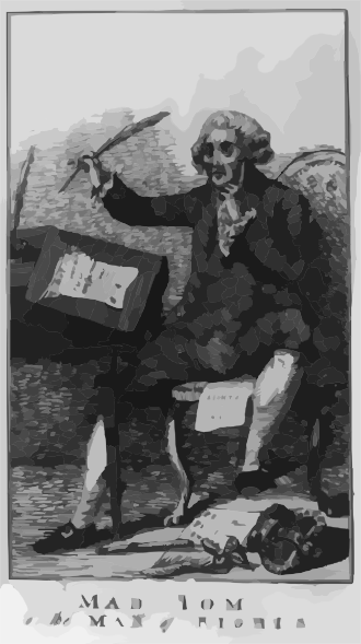 Or The Man Of Rights / Hannibal Scratch, Fecit - Thomas Paine American Patriot Rolled Canvas Art - Science (330x589), Png Download