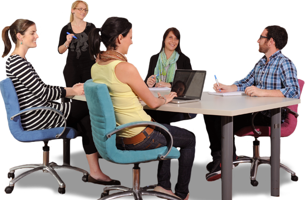 Our Culture - People Sitting With Table Png (630x413), Png Download