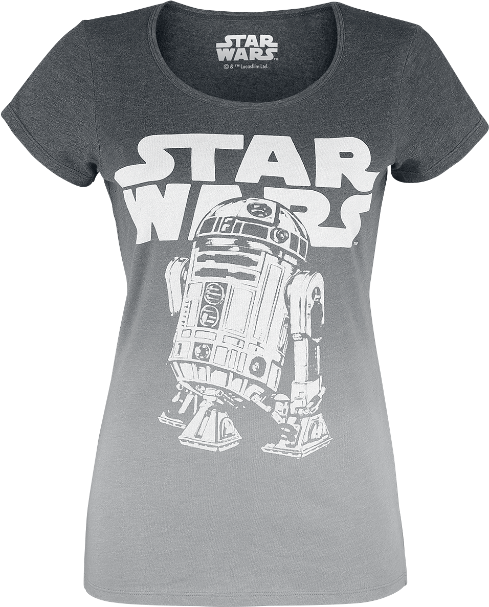 Null R2d2 Logo Mottled Grey T-shirt 368723 Mijekzt - Star Wars (970x1200), Png Download