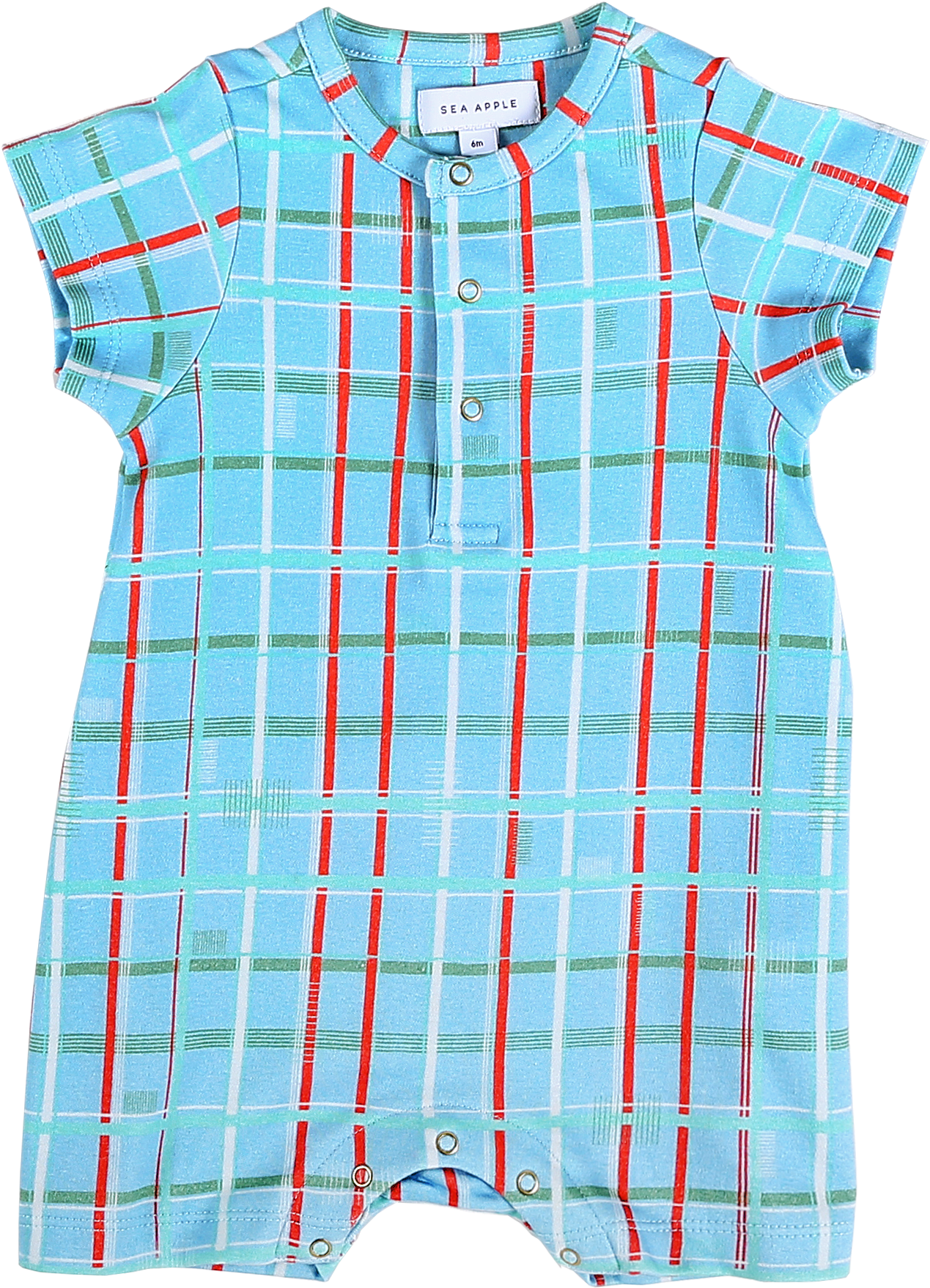 Retro Plaid Blue Bubble Shorts Romper - Plaid (2927x2926), Png Download