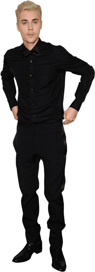 Free Png Justin Bieber In Black Png Images Transparent - Portable Network Graphics (480x720), Png Download