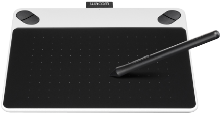 Wacom - Wacom Intuos Draw Pen Tablet - Small White (572x430), Png Download