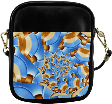 Golden Blue Bubble Spiral Sling Bag - Ladies Leather Sling Bag Crossbody Bags Shoulder Bags (500x500), Png Download