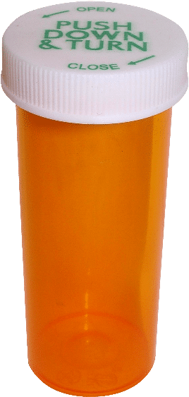 Push & Turn Vials - Pill Vial (450x600), Png Download