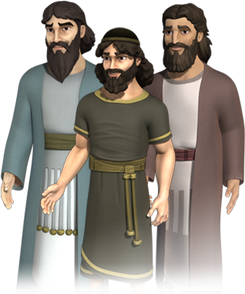 Shem, Ham, Japheth - Noah's Three Sons Ham Japheth And Shem (350x420), Png Download