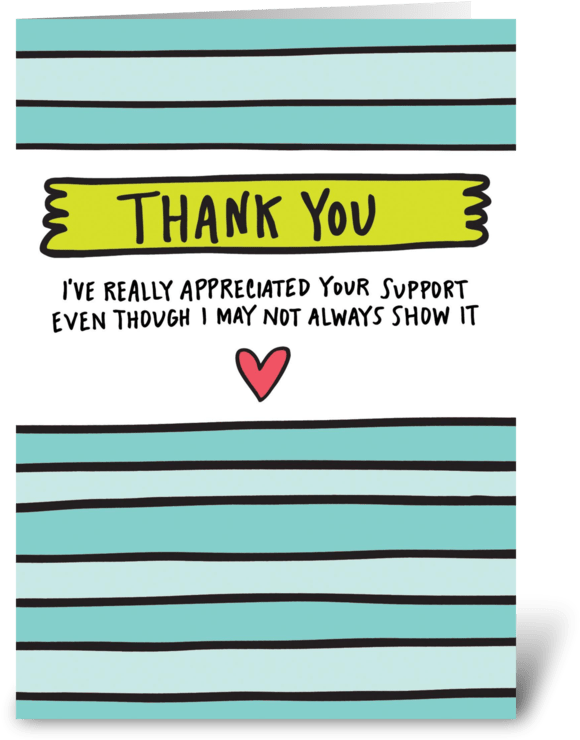 Thank You For Your Support Greeting Card - Tie (700x792), Png Download