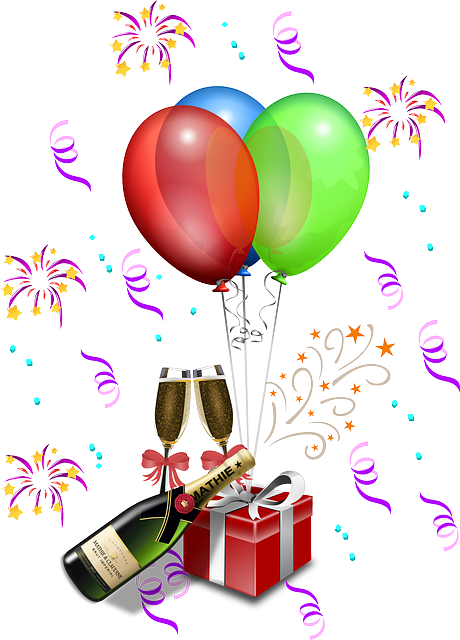 Thank You For Your Support - Champagne Happy Birthday Balloons (460x640), Png Download