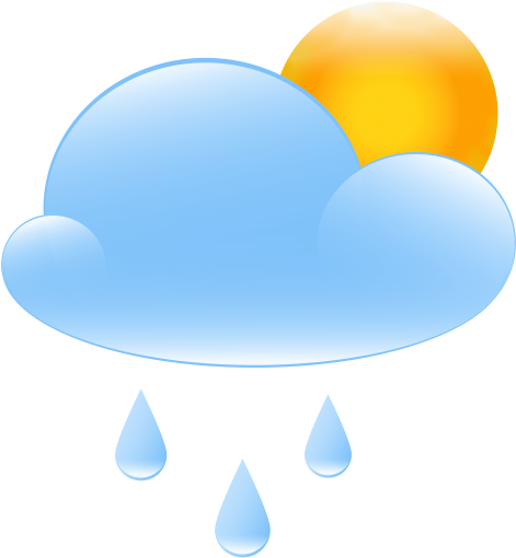 Free Png Partly Cloudy With Sun And Rain Weather Icon - Sun Rain Png ...