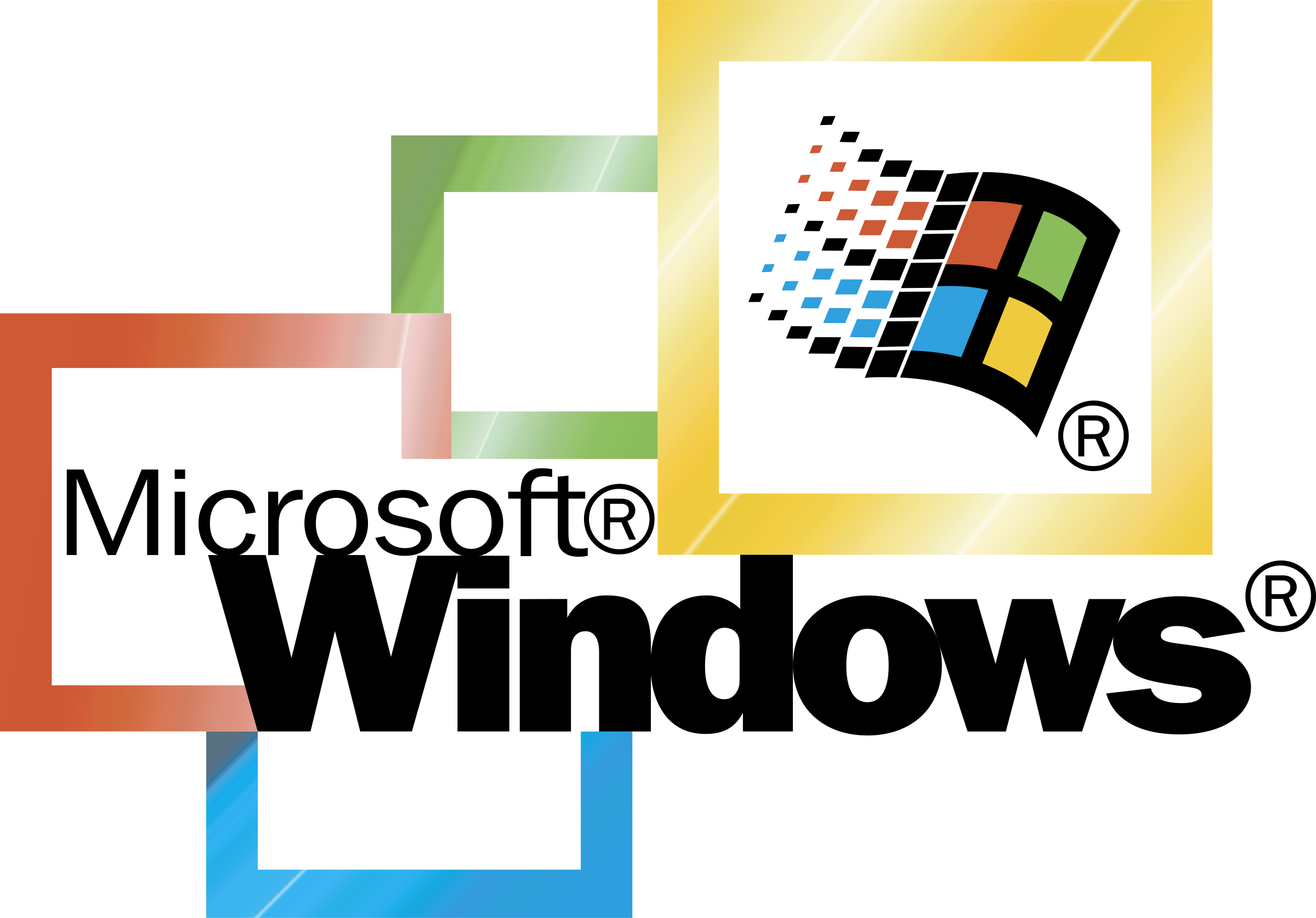Microsoft Windows 2000 Logo Png Transparent - Windows 2000 Logo Png (2400x1674), Png Download